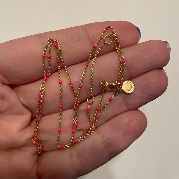 Gorjana Capri Necklace (Pink Enamel) - Picture 2 of 7